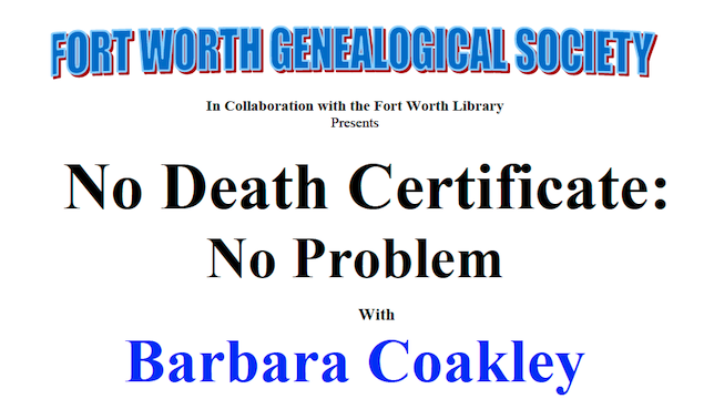 No Death Certificate: No Problem